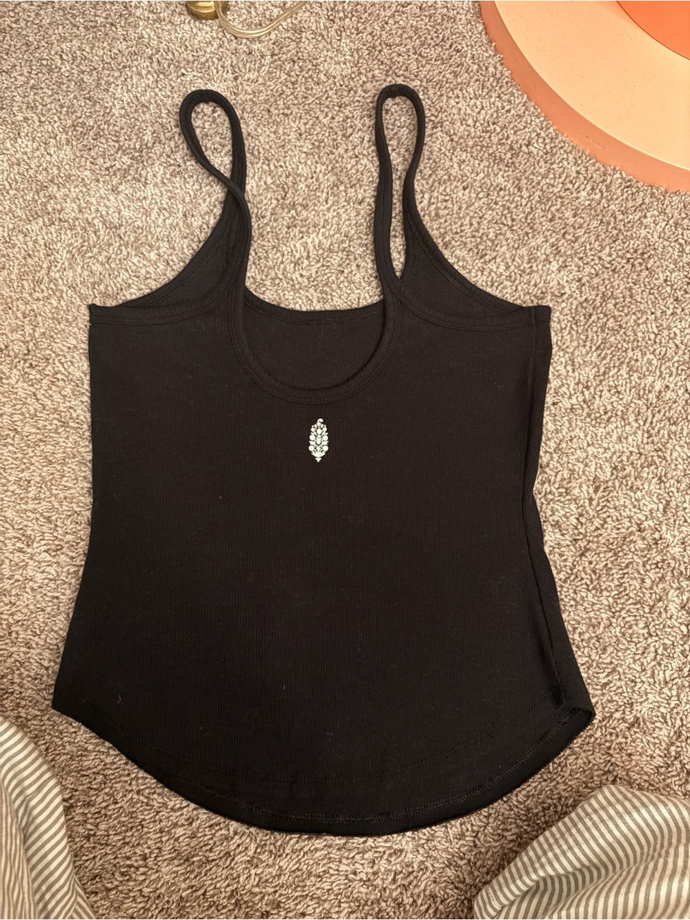 Free people movement Black Ribbed Tank Top